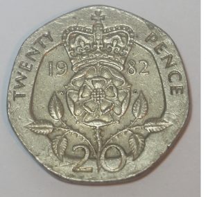1982 20 Pence Elizabet II