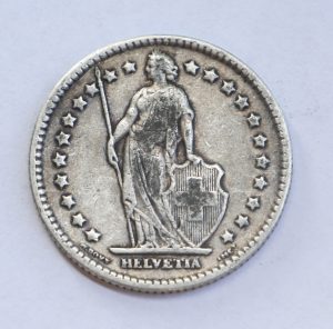 1906 Switzerland 1 Franc Silver