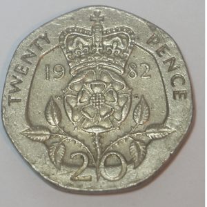 1982 20 Pence Elizabet II